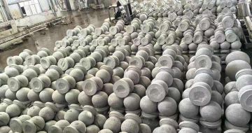 龙岩芝麻白圆球 石球 挡车球