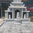 龙岩芝麻白中国黑石材套墓 花岗岩墓碑