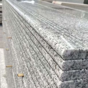 龙岩芝麻白楼梯踏步 花岗岩楼梯板材