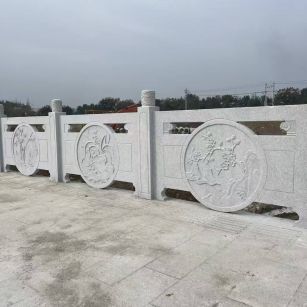 龙岩芝麻白河道栏杆 石材栏杆