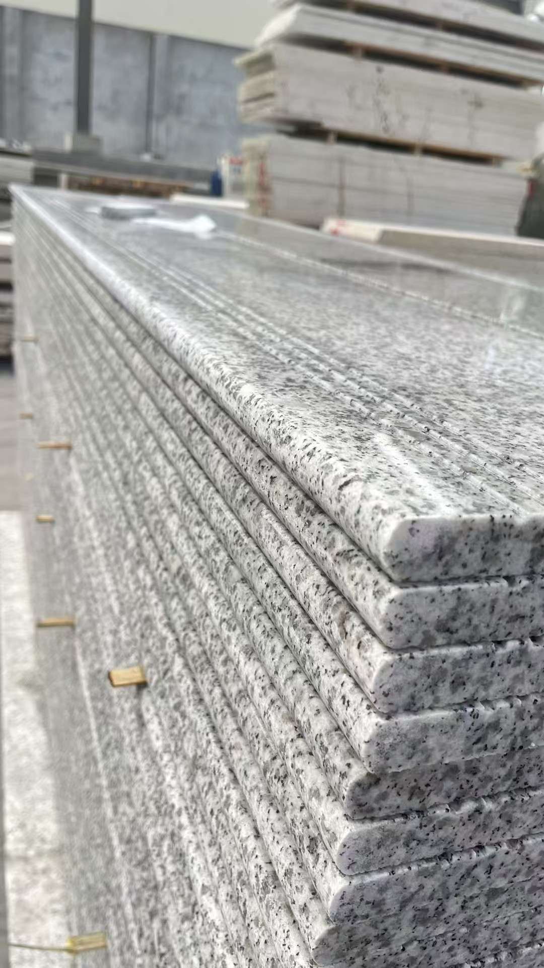 龙岩芝麻白楼梯踏步 花岗岩楼梯板材