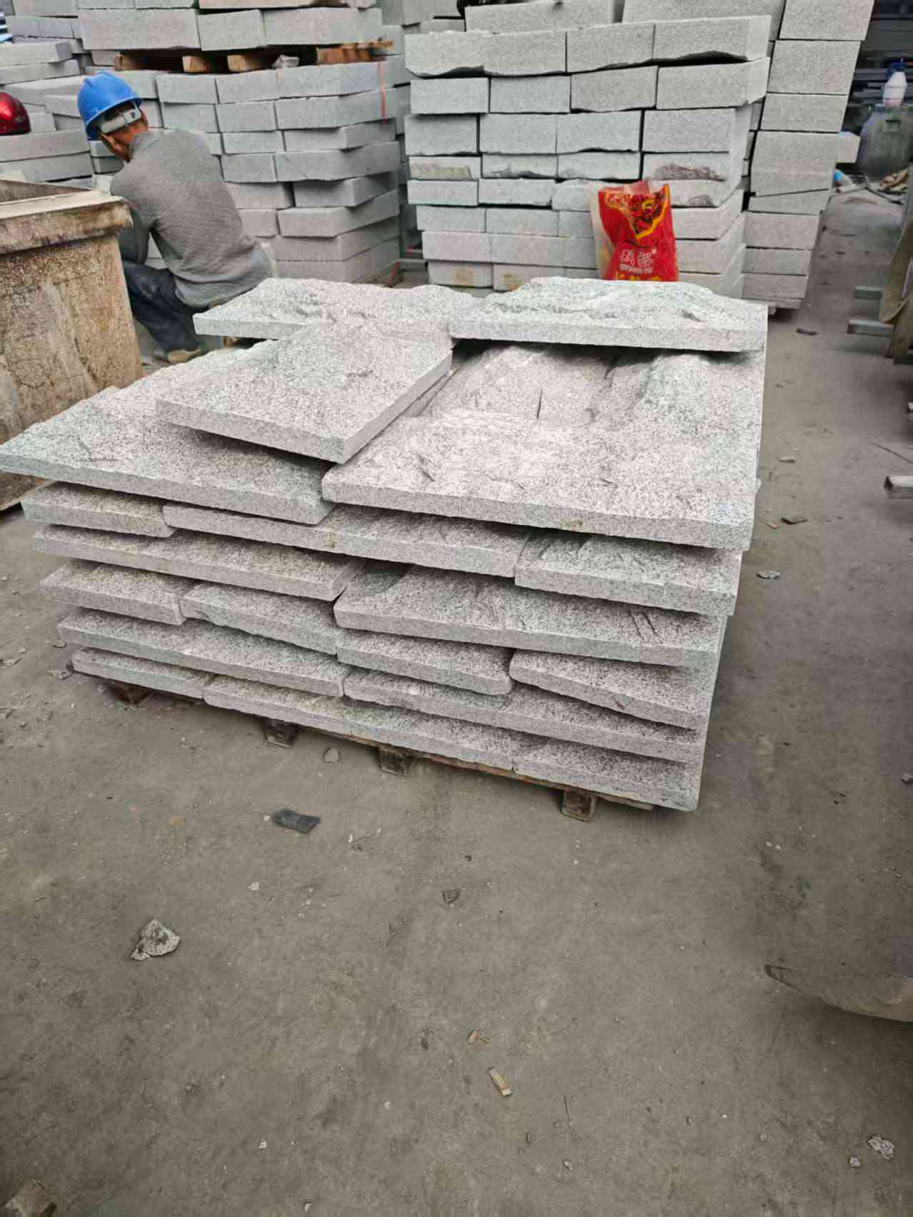 龙岩芝麻白蘑菇石，自然面